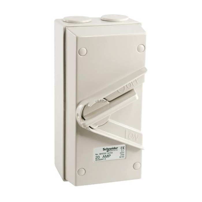 Kavacha Series IP66 Weatherproof Isolator Switches 250V Single Pole